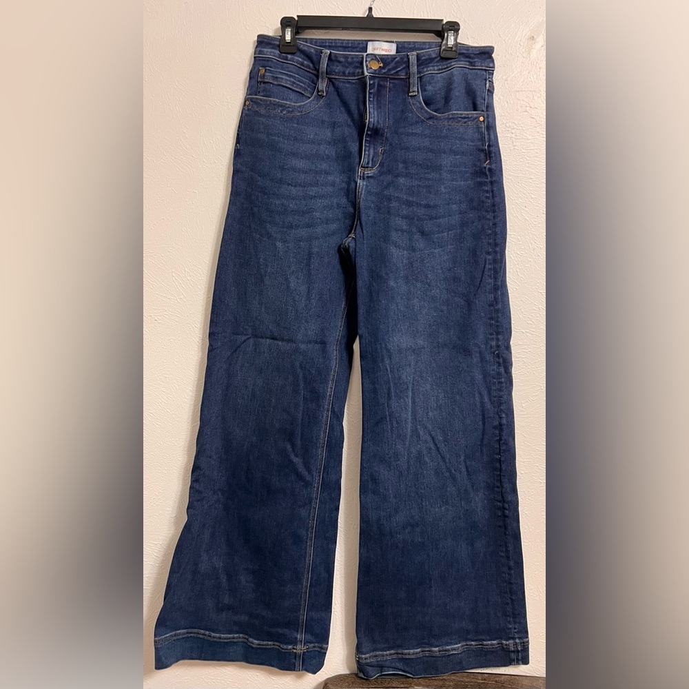 DRIFTWOOD Martha Dark Blue Flare & Wide Leg Denim Jeans Women’s Size 31